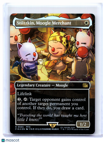 FINAL FANTASY Stiltzkin, Moogle Merchant (Borderless) Chocobo Track Foil Rare #0565