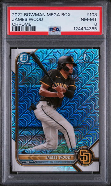 2022 Bowman Chrome Mega Box Prospect James Wood #BCP108 PSA 8