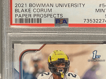 2021-22 Bowman University Blake Corum #54 PSA 9