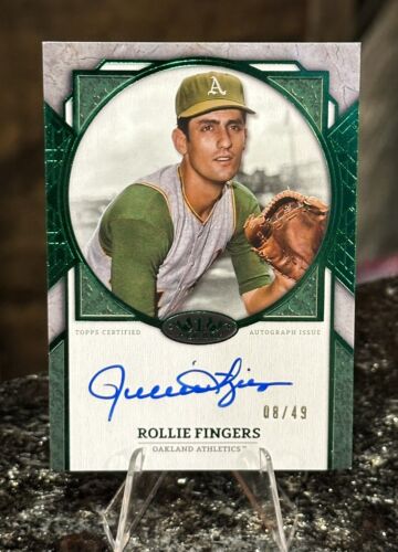 2024 Topps Tier One ROLLIE FINGERE Next Level AUTO Green /49 COLOR MATCH HOF