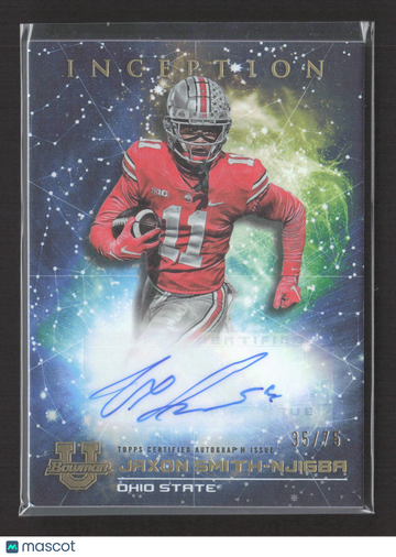 2023 Bowman University Inception Primordial Prospect Autograph Jaxon Smith-Njigba #PMP-JS /75