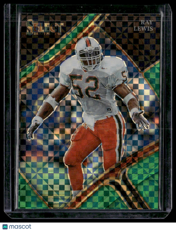 2023 Panini Select Draft Picks Ray Lewis #185 Green Squares Prizm