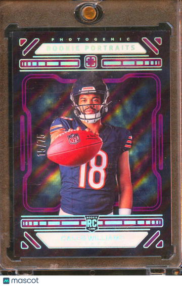 2024 Panini Photogenic Football Rookie Portraits Caleb Williams #193 Purple Prizm /75 RC