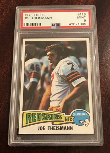 Joe Theismann 1975 Topps RC PSA 9