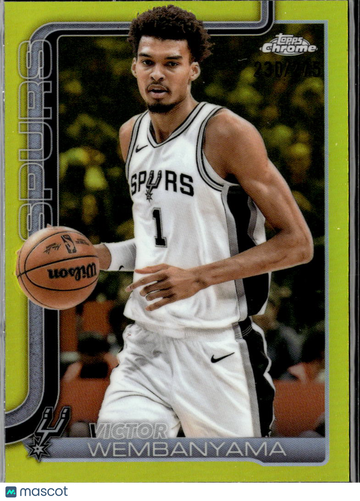 Victor Wembanyama 2025 Topps Chrome Yellow San Antonio Spurs