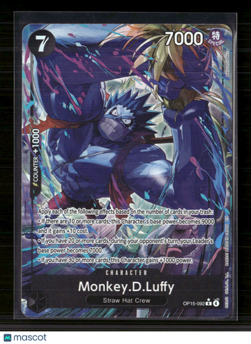 2023 Bandai One Piece Card Game Awakening of the New Era Monkey.D.Luffy Holo Manga Art Alt Art Super Parallel