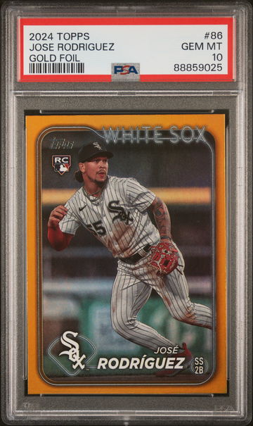 2024 Topps Gold Foil Jose Rodriguez #86 RC PSA 10