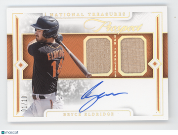 2024 Panini National Treasures Bryce Eldridge #PLS-BE /10 Dual Patch Memorabilia