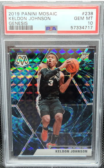 2019 Panini Mosaic Keldon Johnson Genesis Rookie PSA 10 POP 40 "Ships from Canada"
