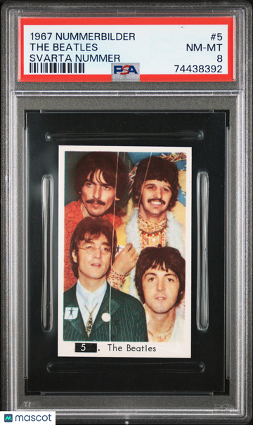 1967 Nummerbilder Svarta Nummer The Beatles #5 PSA 8