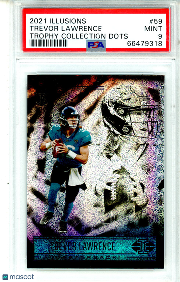 2021 Panini Illusions Trevor Lawrence #59 Trophy Collection Dots Rookie PSA 9