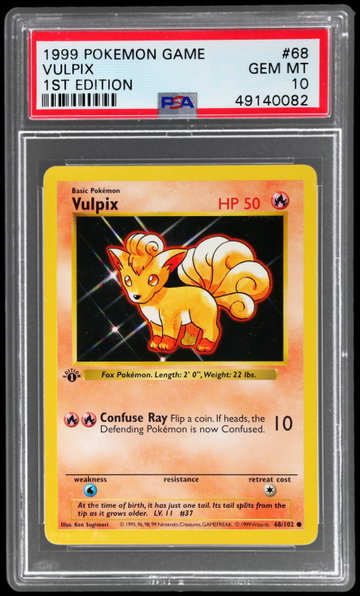 1999 Pokemon Base Set Vulpix 1st Edition PSA 10