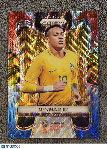 2018 Prizm World Cup Soccer Neymar Jr #25 Red Blue Wave