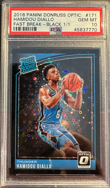 2018 Donruss Optic Hamidou Diallo Fast Break Black 1/1