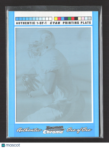 2007 Bowman Chrome Frank Gore #BC135 Cyan Printing Plate