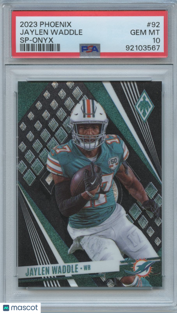 2023 Panini Phoenix Jaylen Waddle #92 SP Onyx PSA 10