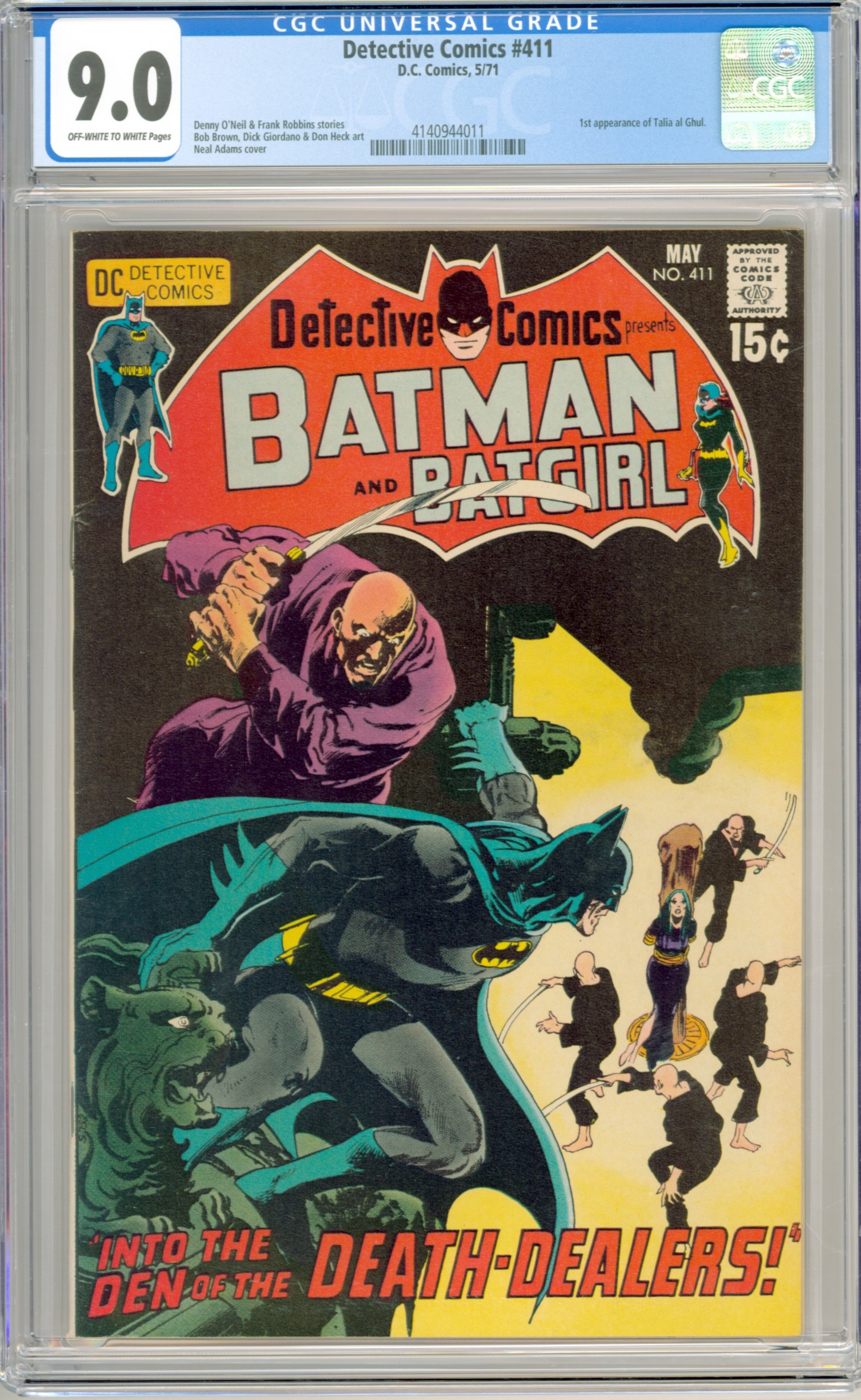 Detective Comics #411 CGC 9.0 OW-W DC 1971
