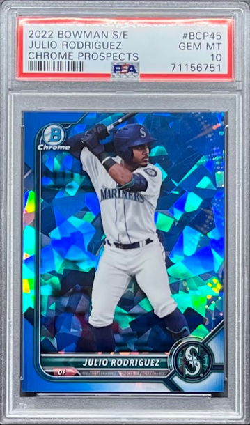 2022 Bowman Chrome Prospects Julio Rodriguez Sapphire Edition PSA 10