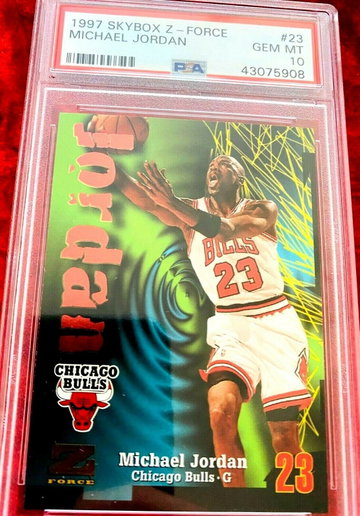 1997 SkyBox Z-Force 23 Michael Jordan Chicago Bulls PSA 10 Gem Mint