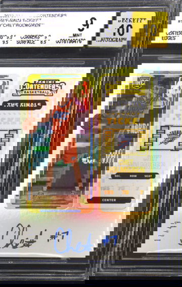 2022-23 #137 Chet Holmgren The Finals Ticket Autograph Autograde 10 17/49 BGS 9