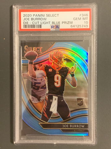 Joe Burrow Select Field Level Die Cut PSA 10