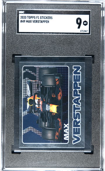 2020 Topps F1 Stickers Max Verstappen Foil #49 Formula 1 F1 SGC 9
