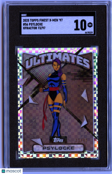 2025 Topps Finest X-Men '97 Psylocke #56 SGC 10