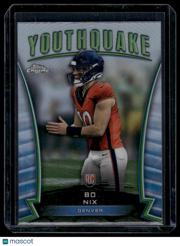 2024 Topps Chrome Bo Nix #Y-16 Youthquake Refractor