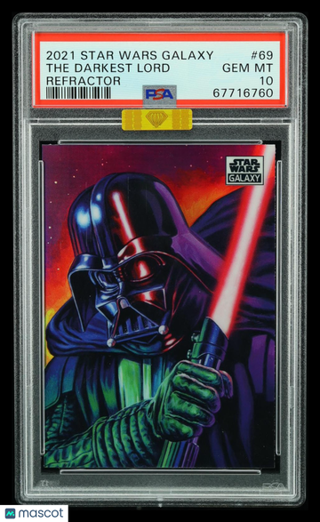 2021 Topps Chrome Star Wars Galaxy The Darkest Lord #69 Refractor MBA 10