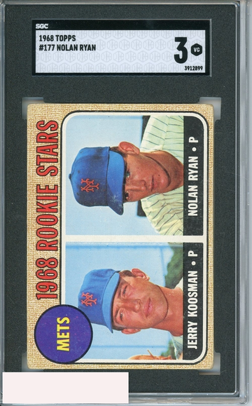 1968 TOPPS NOLAN RYAN #177 SGC 3 RC