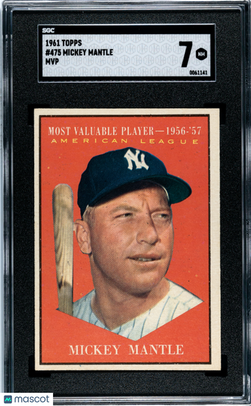 1961 Topps Mickey Mantle #475 MVP SGC 7