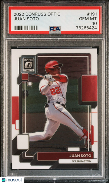2022 Donruss Optic Juan Soto #191 Optic PSA 10