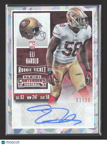 2015 Panini Contenders Eli Harold #130 Cracked Ice /23 RC
