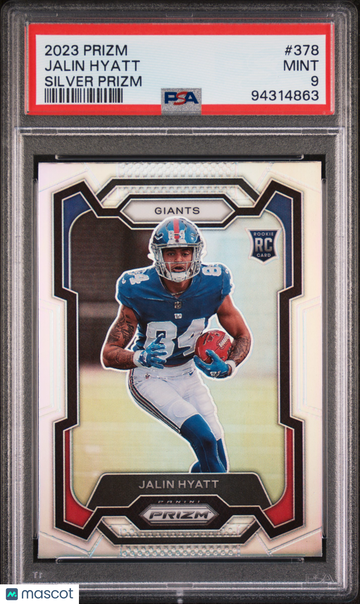 2023 Panini Prizm Jalin Hyatt #378 Silver Prizm Short Print Rookie PSA 9