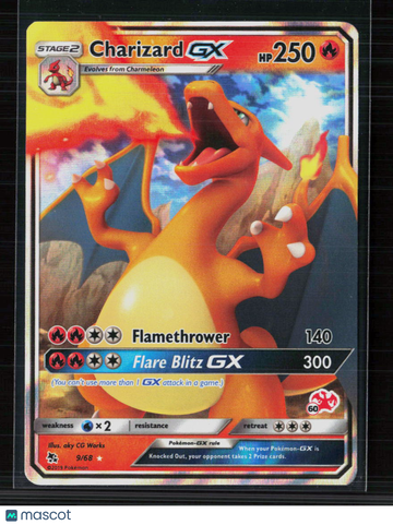 2019 Pokemon Hidden Fates Charizard GX Holo Rare Trading Card #9/68