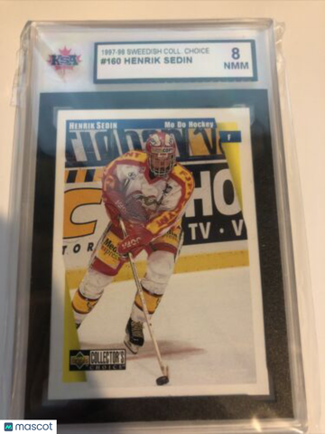 1997-98 Upper Deck Collector's Choice Swedish Henrik Sedin #160 Rookie KSA 8