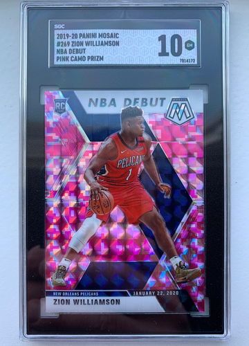 Zion Williamson Mosaic NBA Debut Pink Camo SGC 10