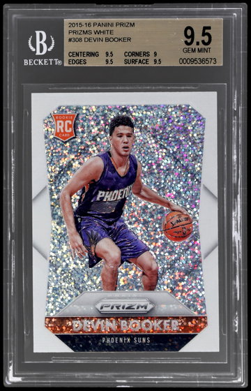 2015 Panini Prizm Devin Booker White Sparkle Prizm BGS 9.5 RC