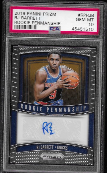2019 Prizm RJ Barrett Rookie Penmanship Auto