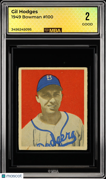 1949 Bowman Gil Hodges #100 MBA 2