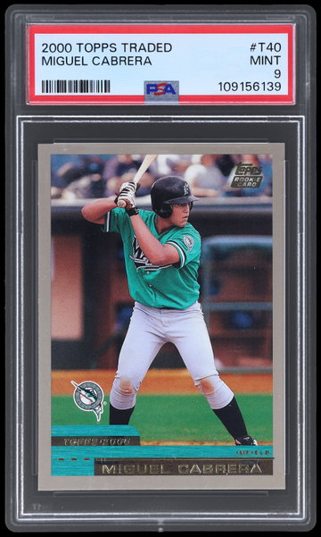 2000 Topps Traded Miguel Cabrera PSA 9