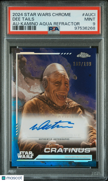 2024 Topps Chrome Star Wars Autographs Dee Tails #AUCI PSA 9