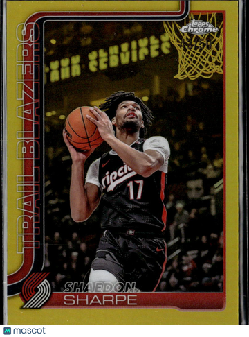 2025 Topps Chrome Shaedon Sharpe #150 Yellow