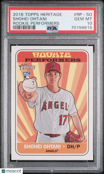 2018 Topps Heritage Rookie Performers Shohei Ohtani #RP-SO PSA 10