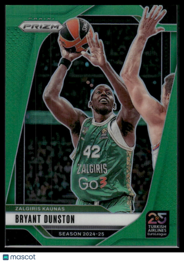 2024-25 Panini Prizm Euroleague Bryant Dunston #114 Green Prizm