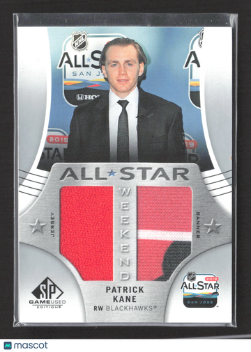 2020 Upper Deck SP Game Used Hockey Patrick Kane #AW-PK Event-Used Memorabilia Banner Jersey