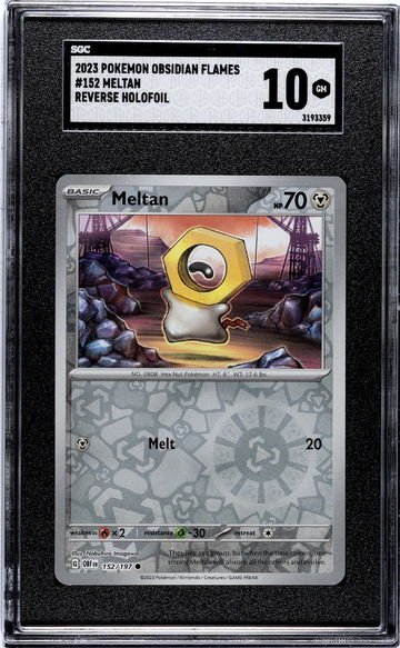 2023 Pokemon Obsidian Flames #152 Meltan Reverse Holofoil SGC 10
