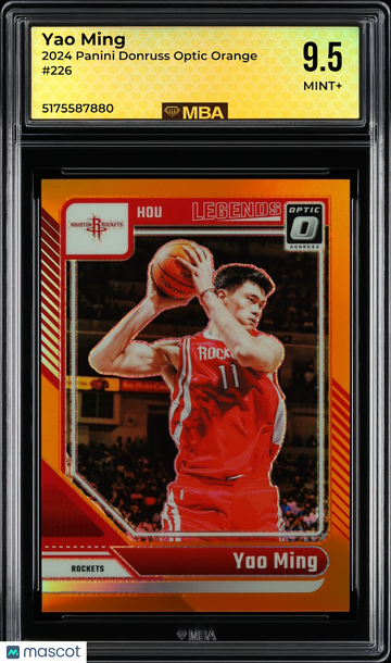 2024 Panini Donruss Optic Yao Ming #226 Orange MBA 9.5