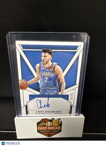 2025 2024-25 Panini National Treasures Chet Holmgren #PS-HOL Signatures Insert Panini Authentic