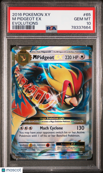 2016 Pokemon Xy Evolutions M Pidgeot EX Evolutions PSA 10 #65